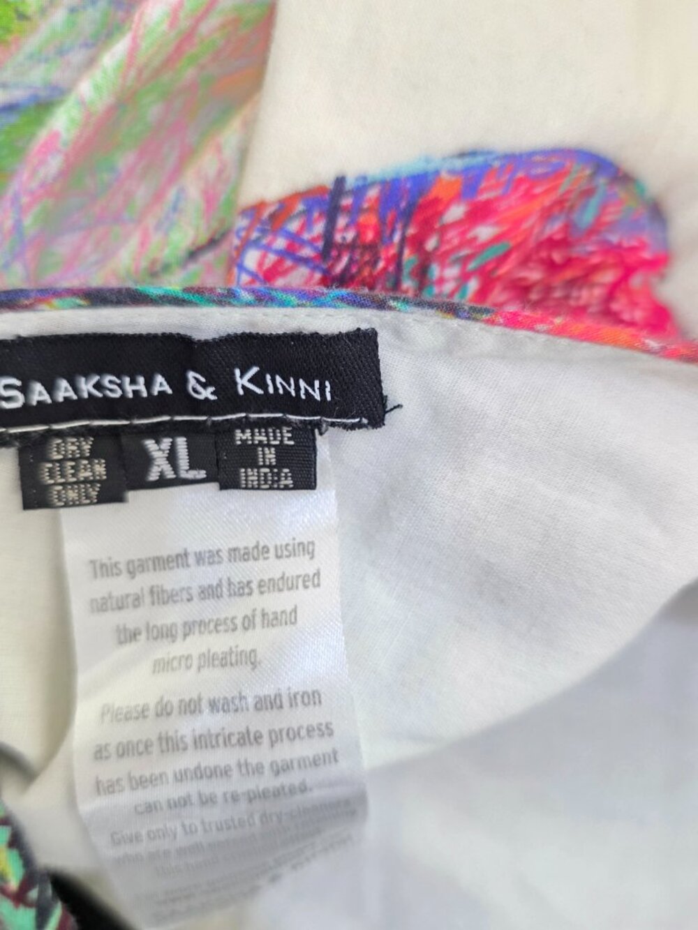 Saaksha & Kinni Daisy Dress 100% Cotton Size XL - Picture 12 of 15